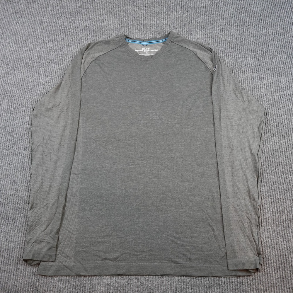Kuhl Premium Sun Protection Shirt Mens XL Gray Long Sleeve Hiking Top 7497 UPF